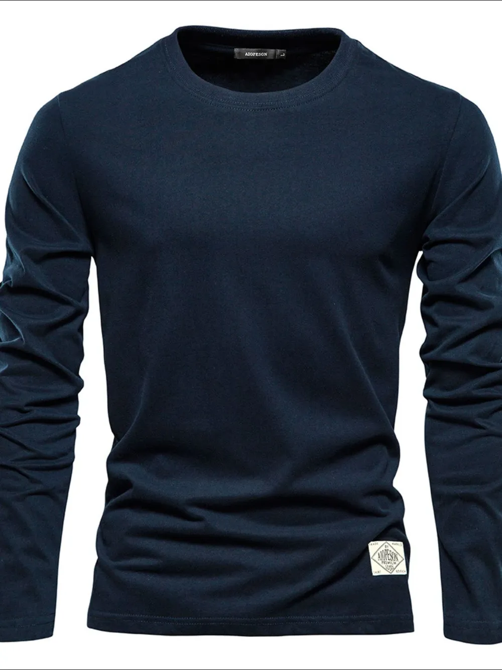 Men's Round Neck Long Sleeve T-Shirt, image 9