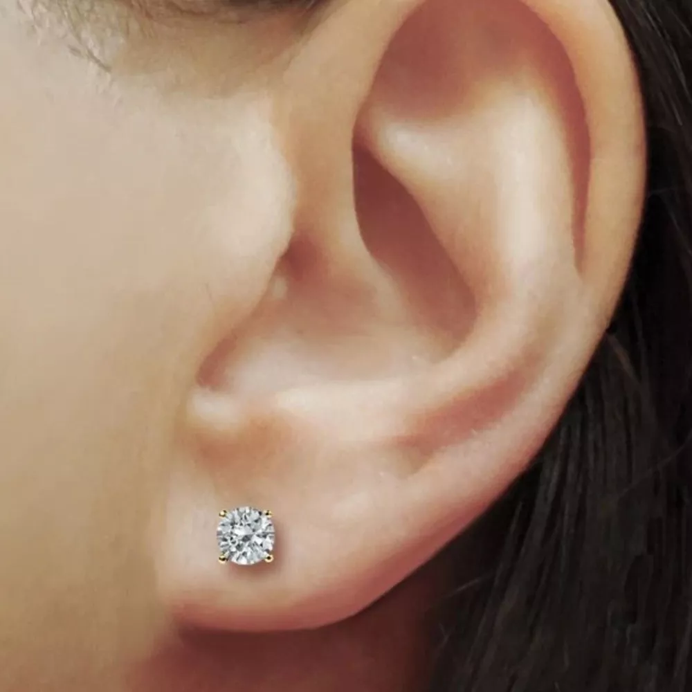 1 Carat Moissanite 925 Sterling Silver Stud Earrings, image 4