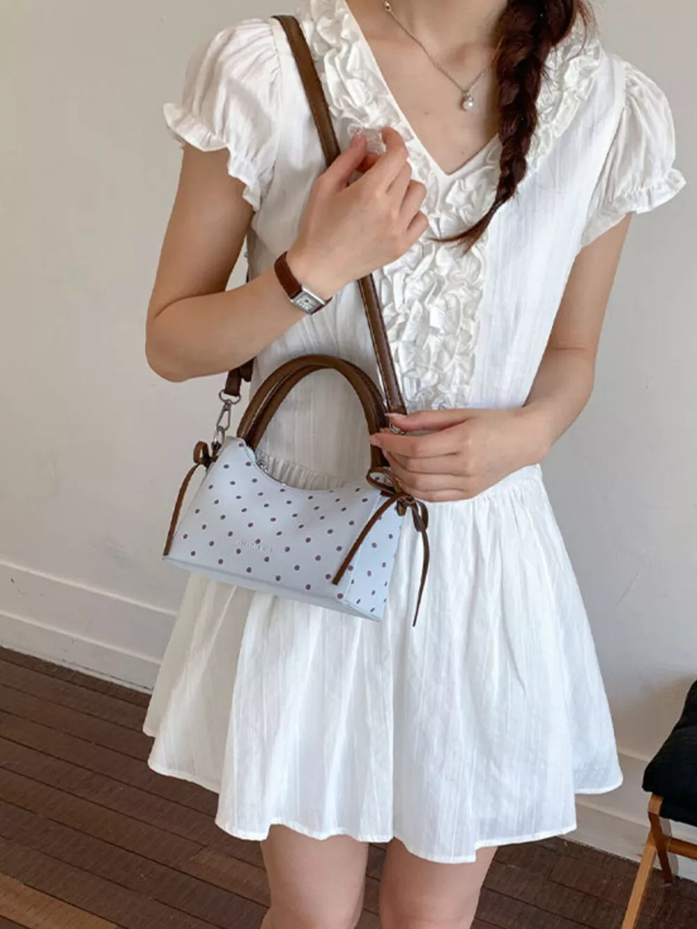 Polka Dot Mini Crossbody Bag, image 3