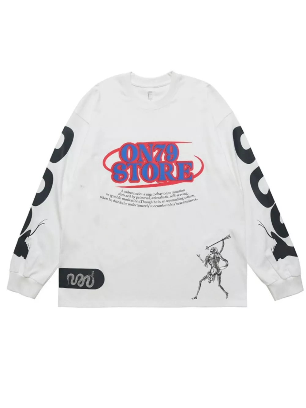 Men's Letter Round Neck Long Sleeve T-Shirt, image 5