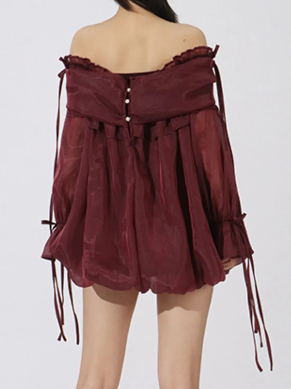 Ruffled Off-Shoulder Flounce Sleeve Blouse, image 10