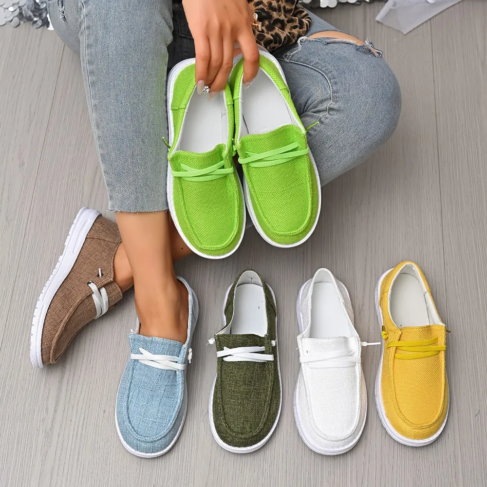 Round Toe Canvas Slip-Ons, image 9