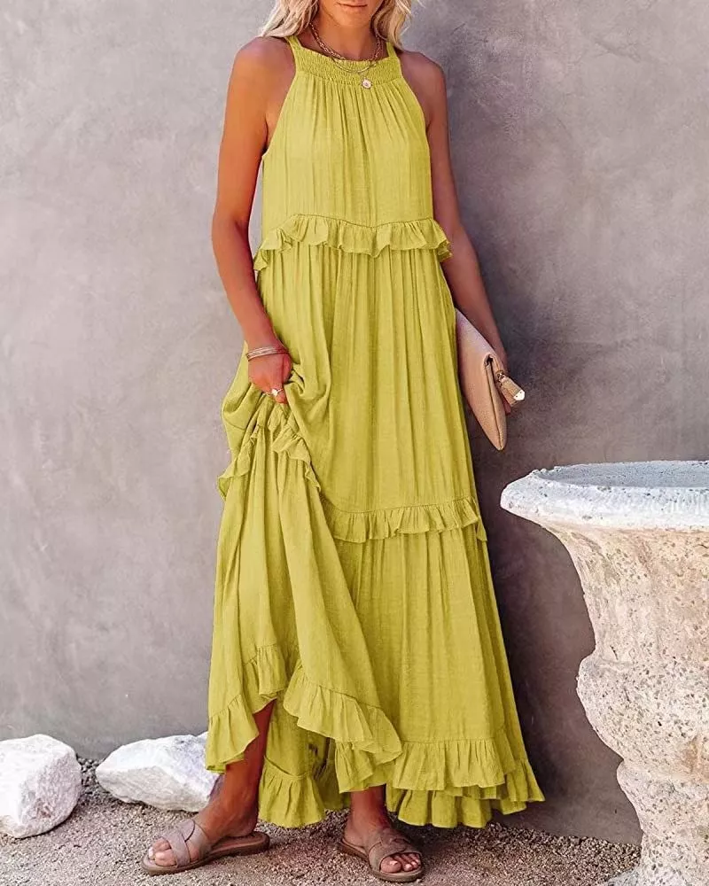 Ruffled Tiered Sleeveless Maxi Dress, image 16