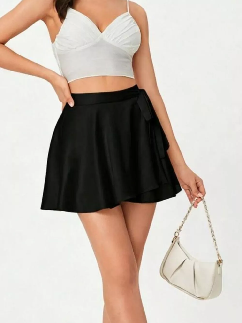 Elastic Waist Mini Skirt, image 3