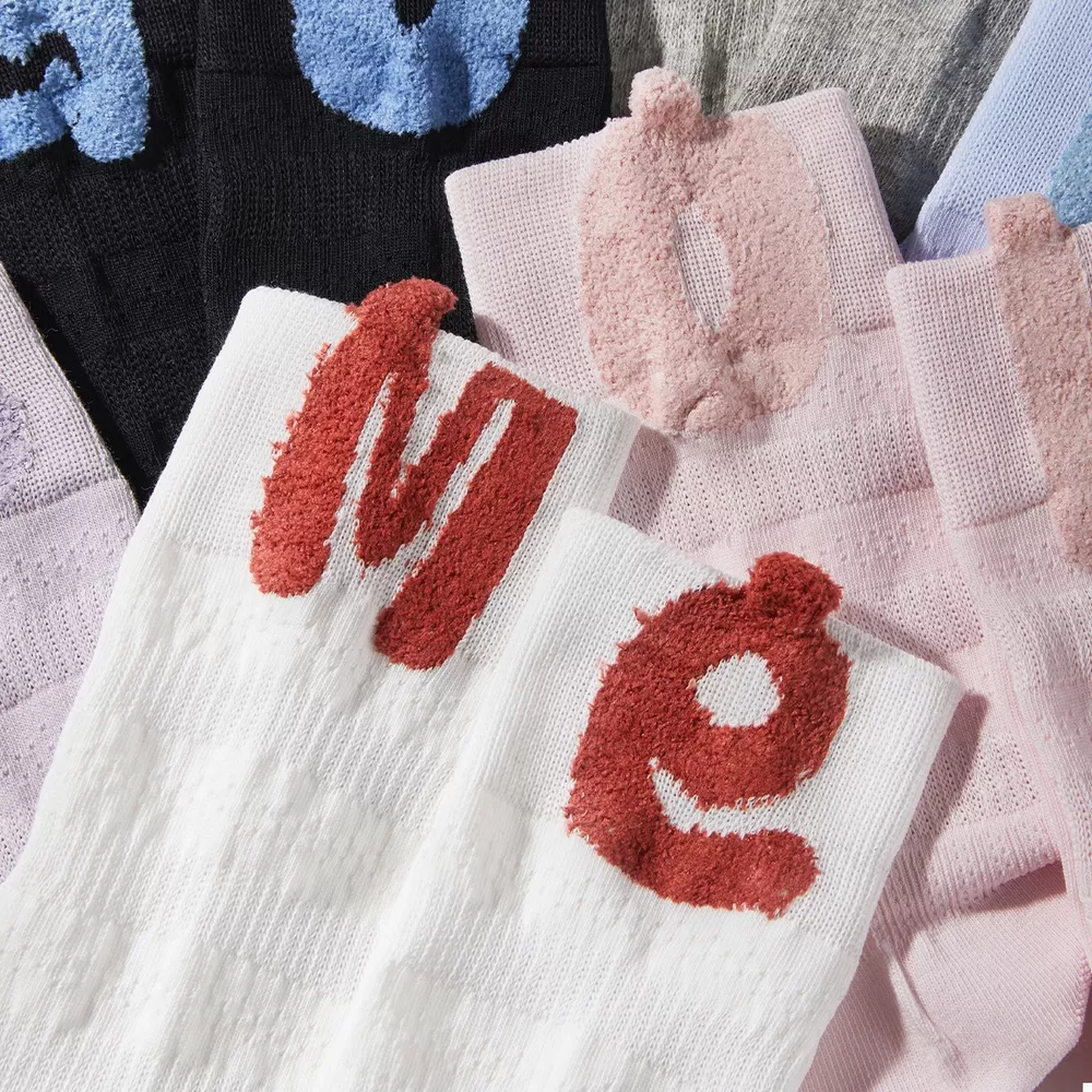Breathable Letter Crew Socks, image 3
