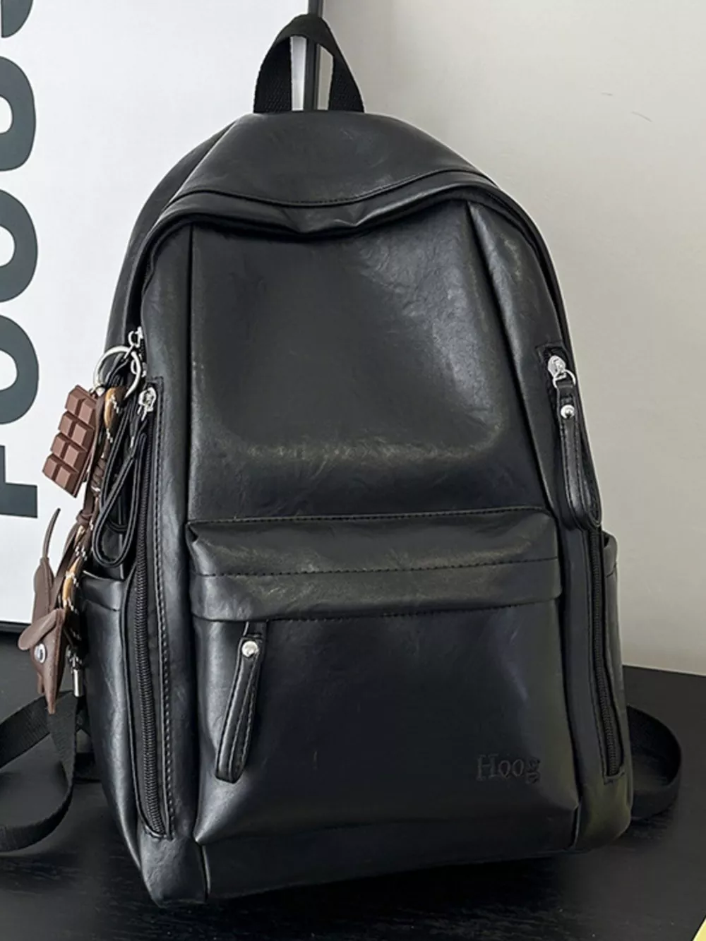 Leather Texture Backpack Bag, image 2