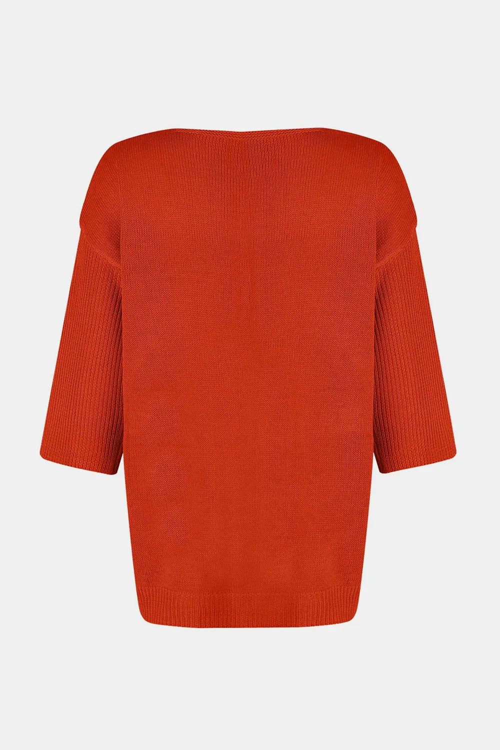 V-Neck Three-Quarter Sleeve Knit Top, image 27