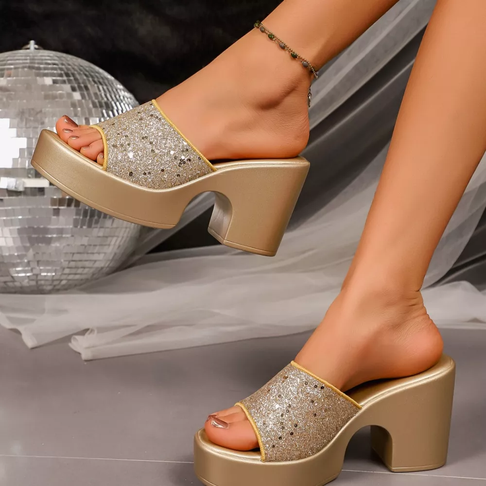 Open Toe Block Heels Sandals, image 6
