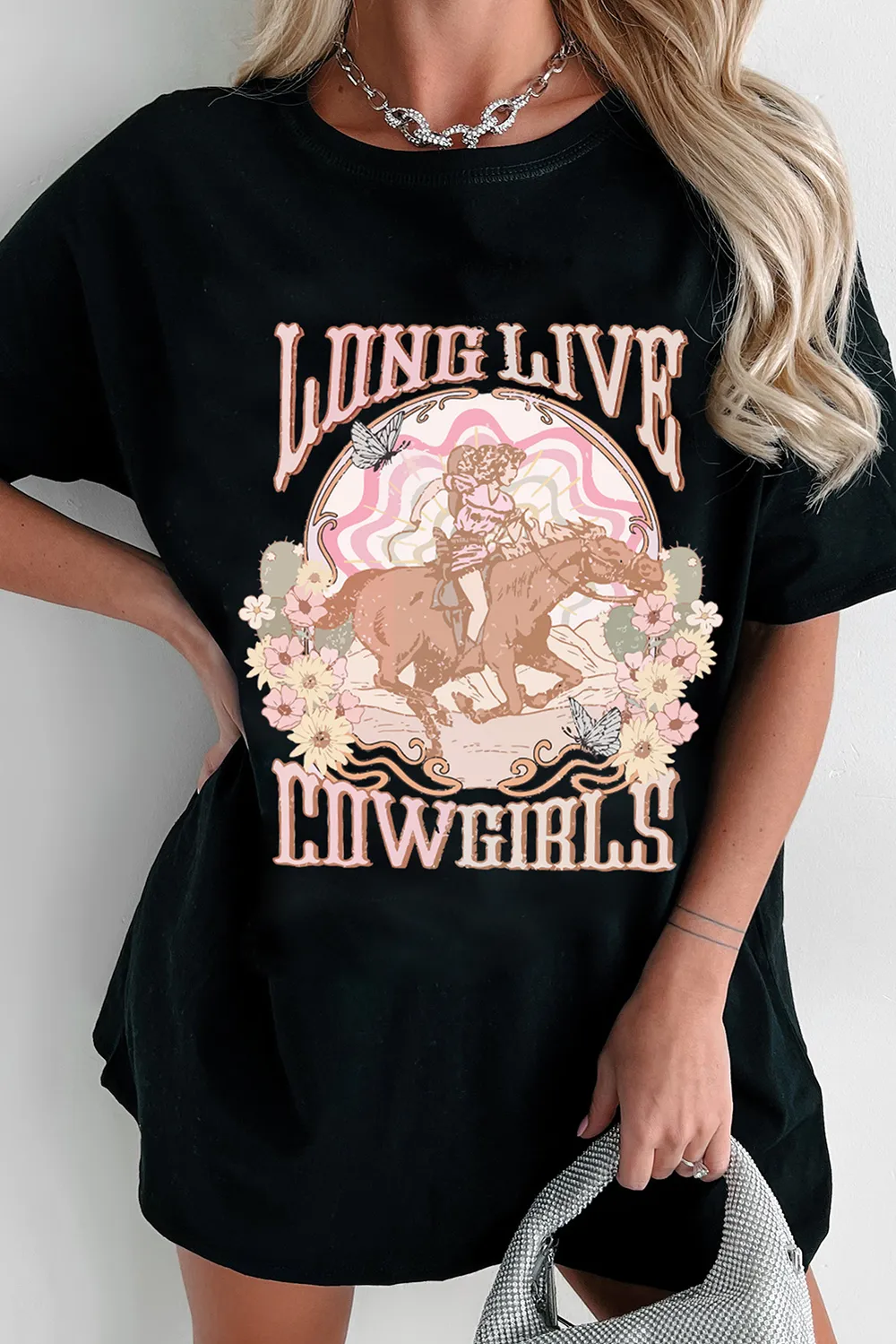 Graphic Round Neck Half Sleeve Oversize T-Shirt, image 4