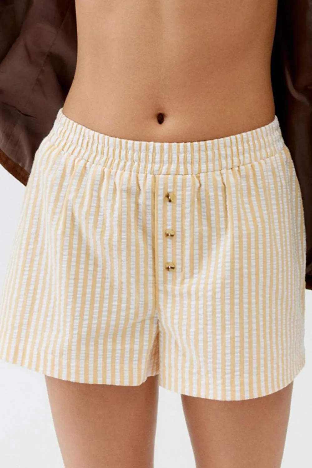 Striped Elastic Waist Shorts, image 18