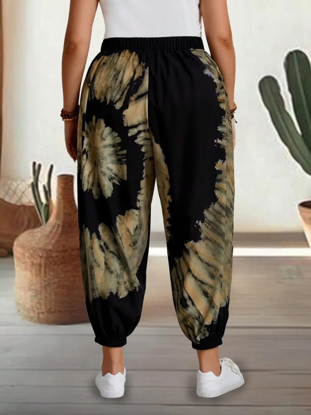 Tie-Dye Elastic Waist Pants, image 8