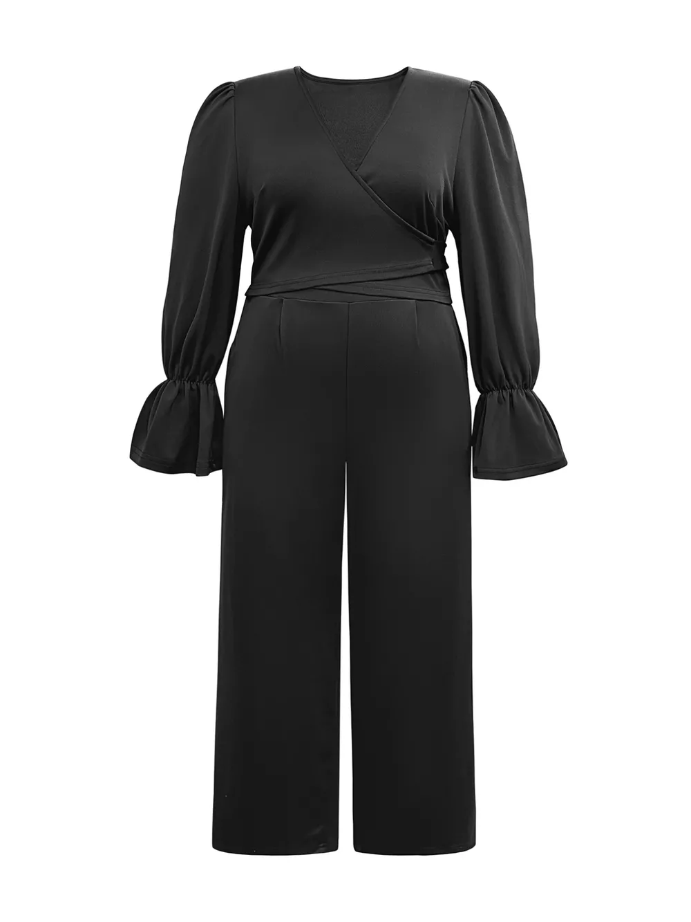 Plus Size Flounce Sleeve Top and Pants Set, image 9