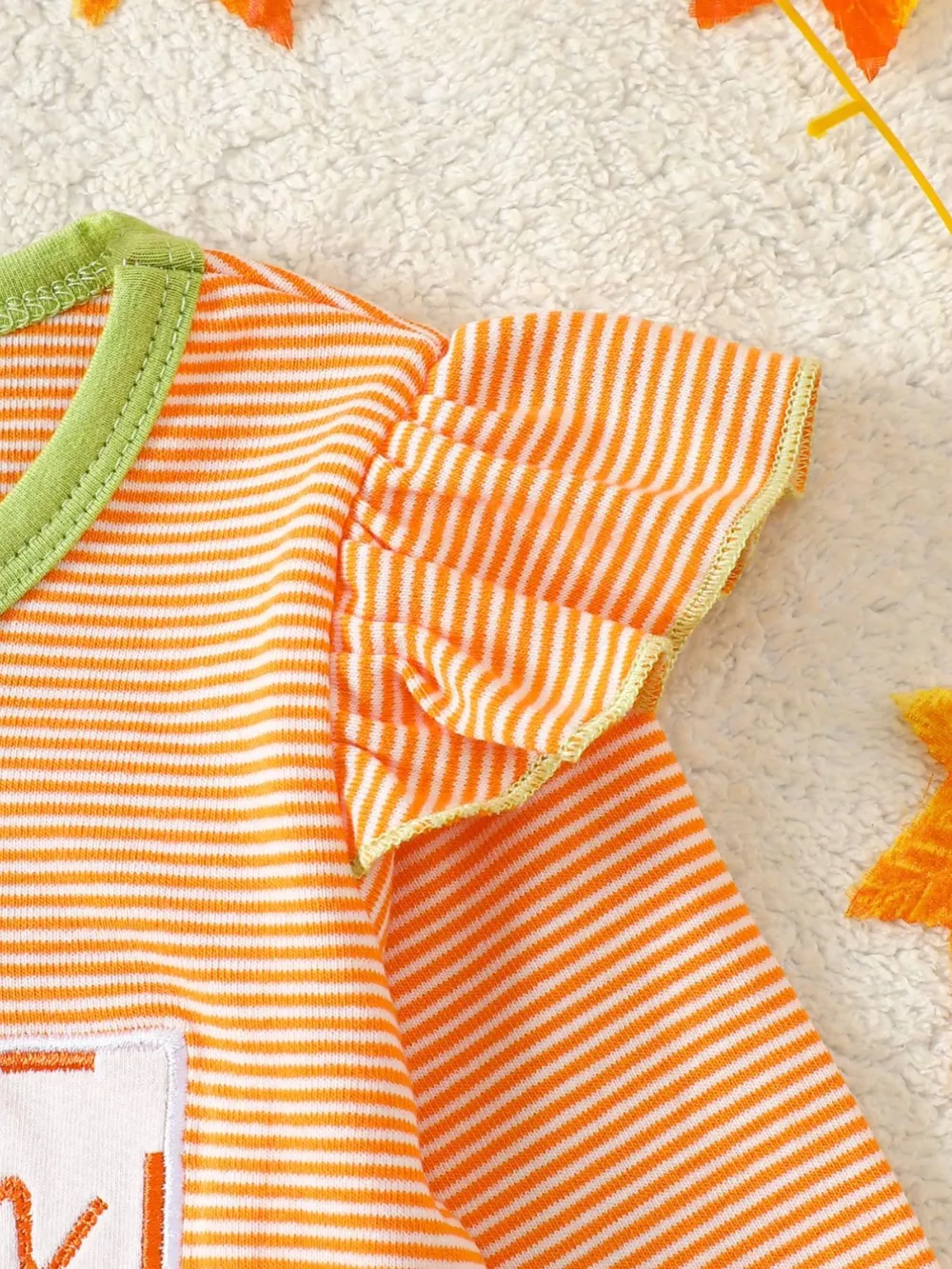 Children's Christmas-Themed Striped Snapped Legs Jumpsuit, image 13
