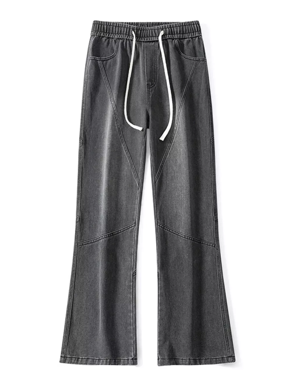 Men's Full Size Drawstring Wide Leg Jeans Plus Size