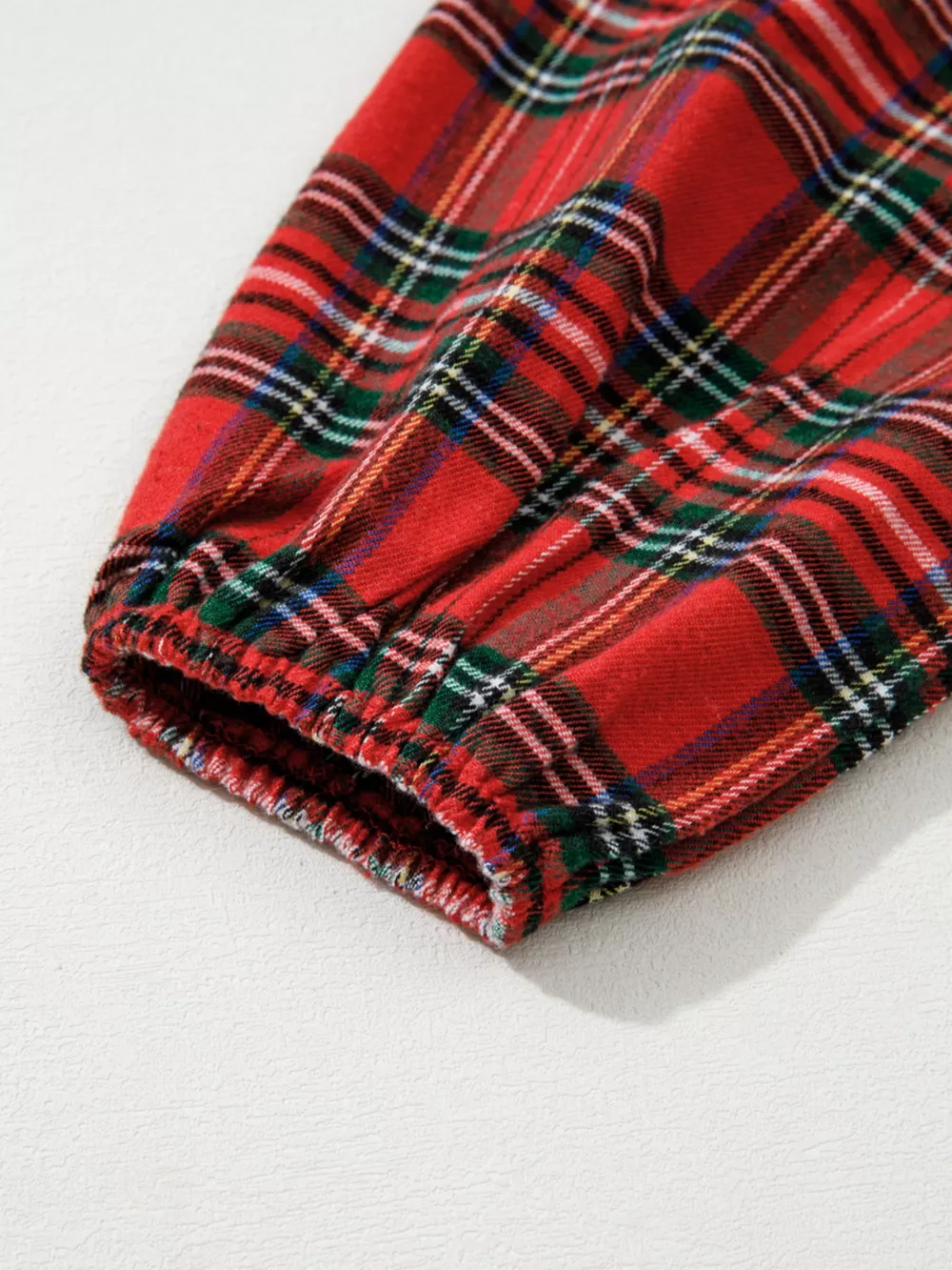 Plaid Print Ricrac Tiered Bubble Sleeve Mini Dress, image 13