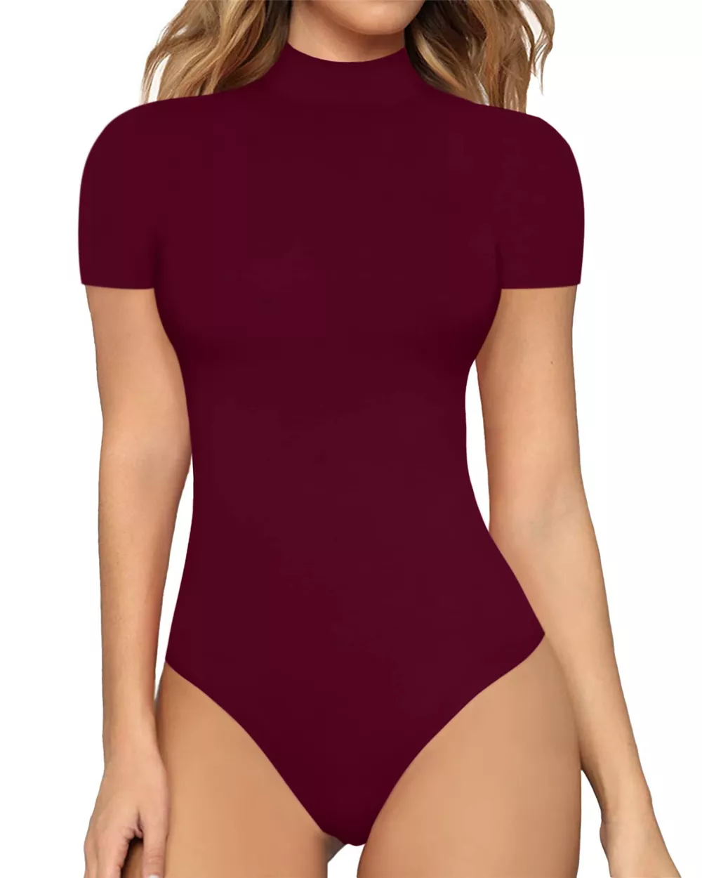 Mock Neck Short Sleeve Bodysuit, image 10