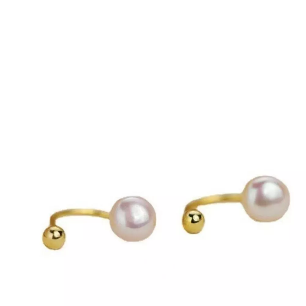 925 Sterling Silver Pearl Stud Earrings, image 5