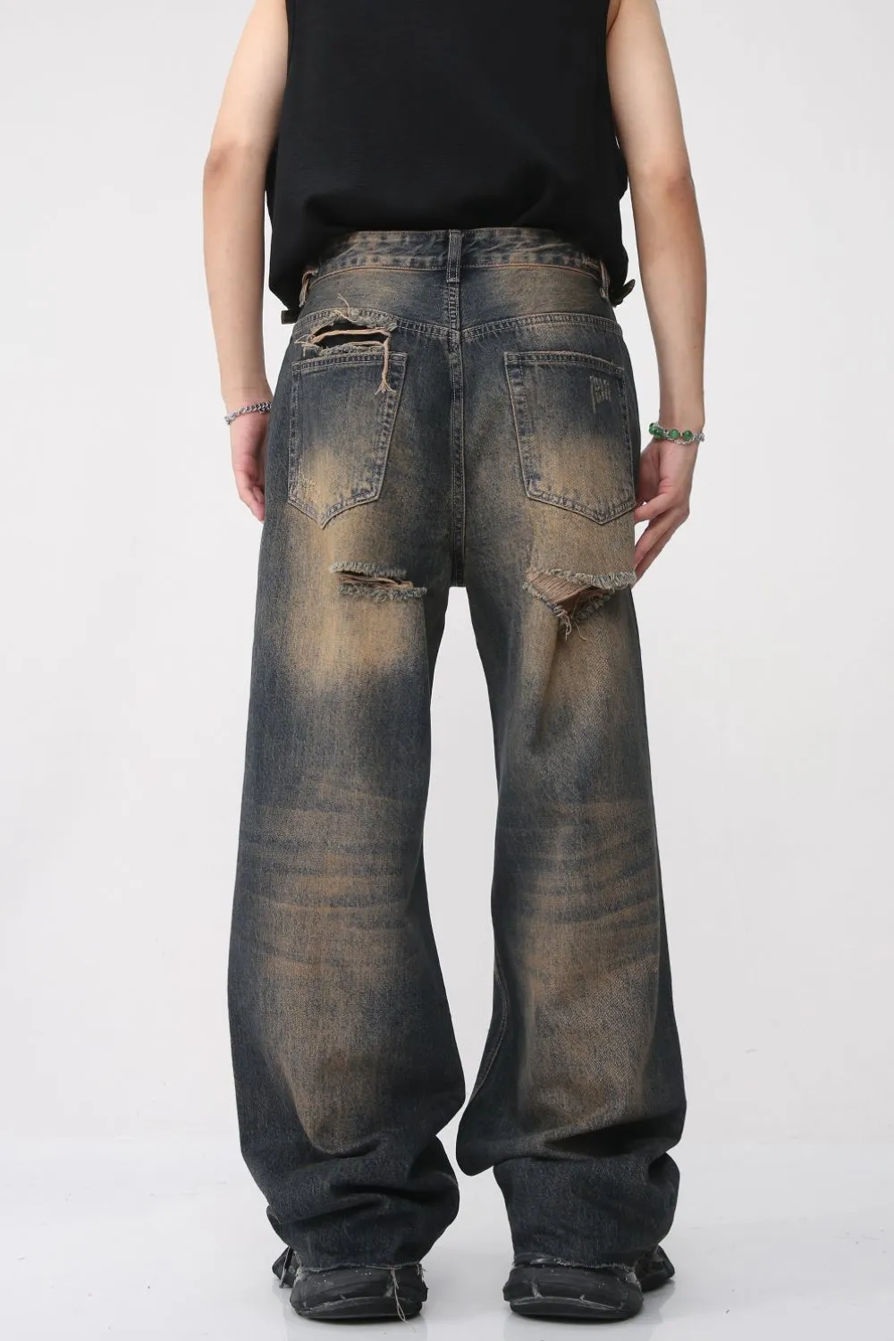 Distressed Wide Leg Jeans, image 4