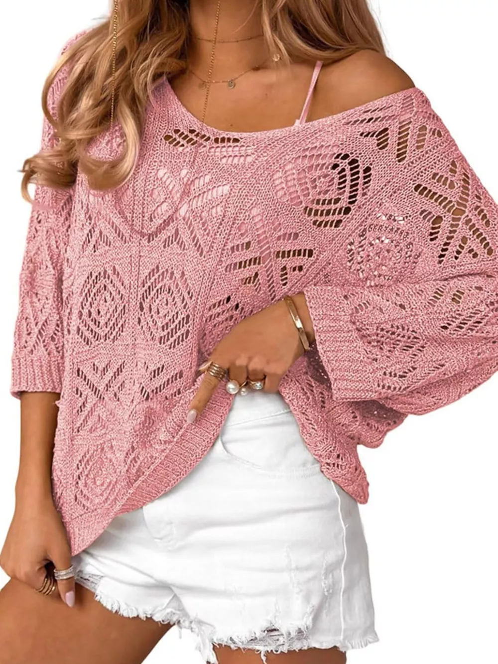 Loose Fit Crochet Knit Cover-Up, image 9
