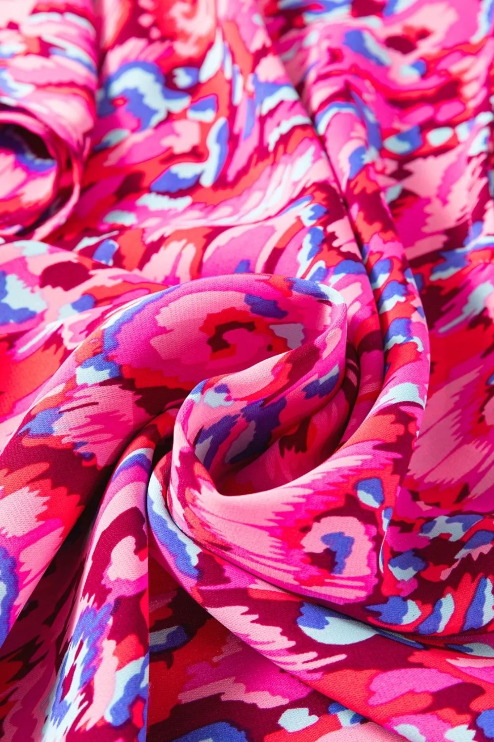 Abstract Print V Neck Half Sleeve Loose Fit Blouse, image 13