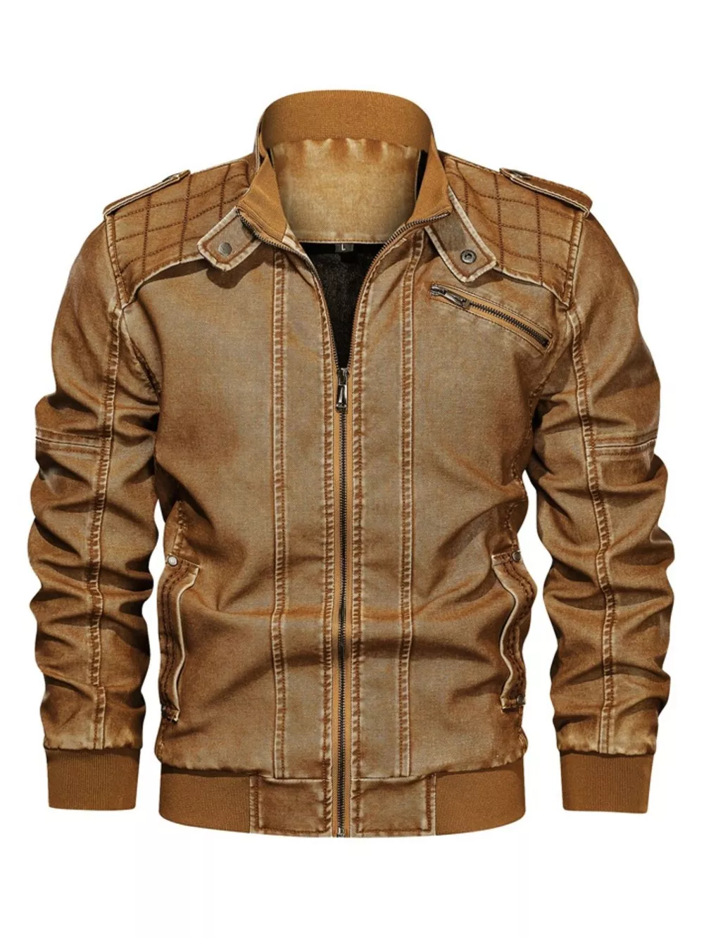 Men's Plus Size Zip Up Long Sleeve Jacket, image 5