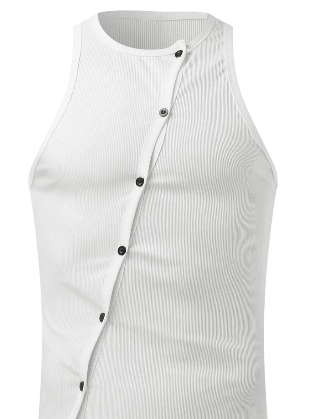 Men's Full Size Cutout Round Neck Tank Plus Size, image 4
