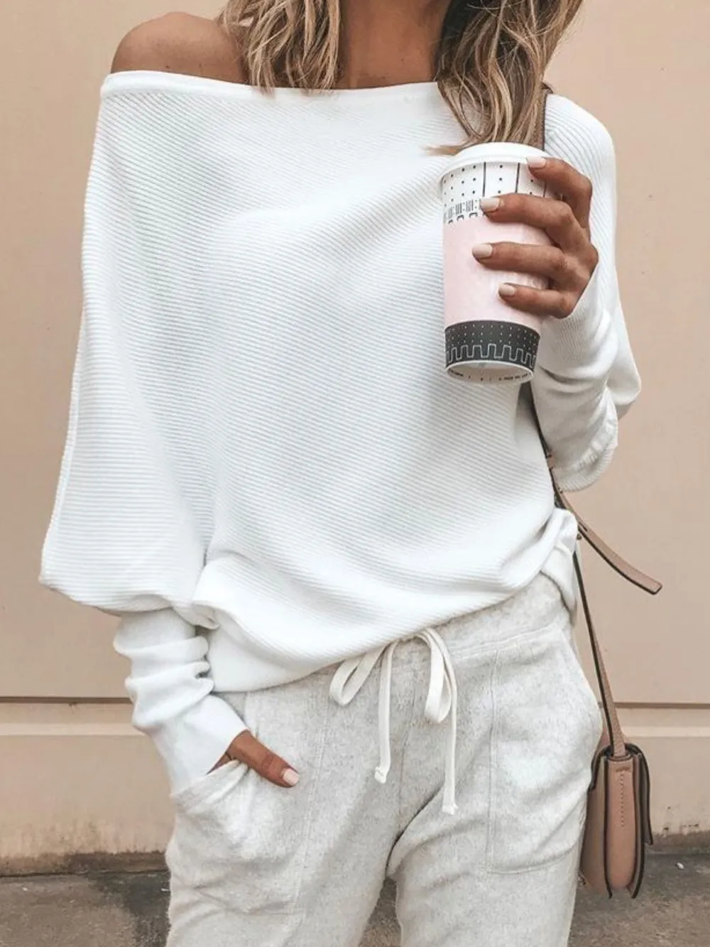 Single Shoulder Ribbed Knit Top, image 10