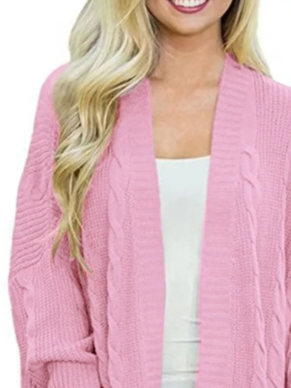 Chunky Knit Open Front Cardigan, image 6