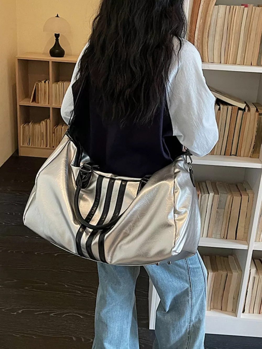 Duffle Bag with Three Stripes, image 5