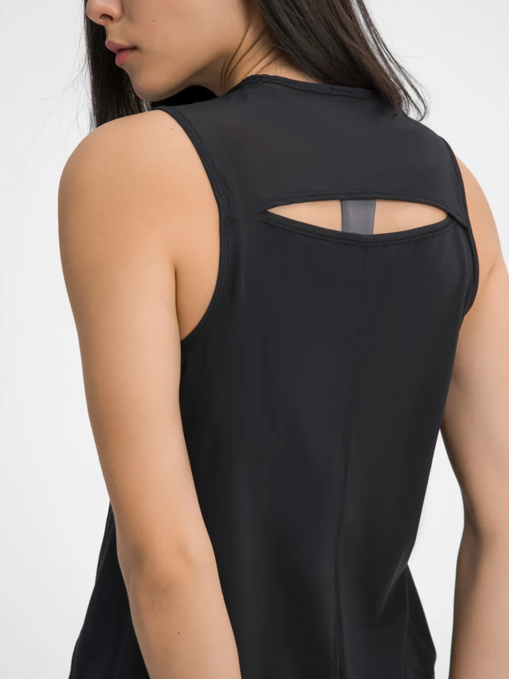 Cutout Back Round Neck Active Tank, image 27