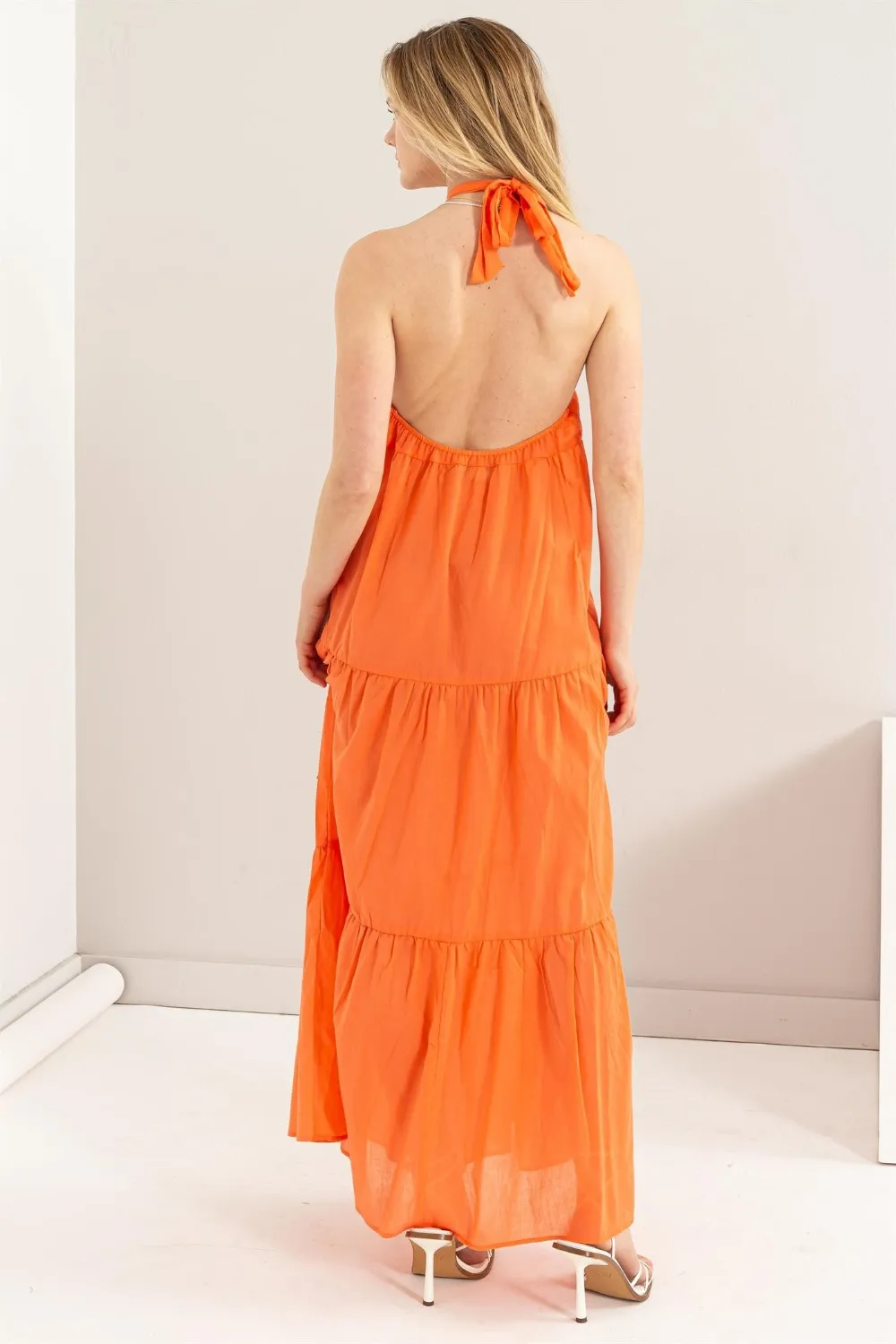 Halter Neck Cover Up Maxi Dress, image 2