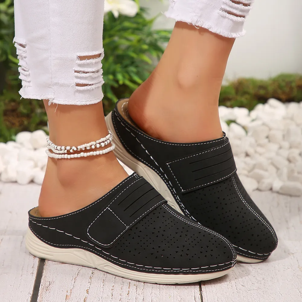 Round Toe Wedge Sandals, image 7
