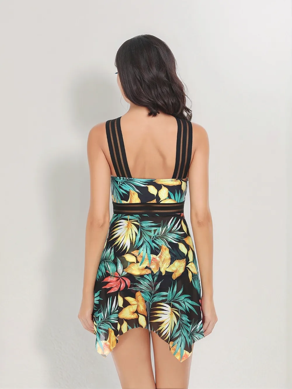 Cutout Printed Two-Piece Swim Set, image 2