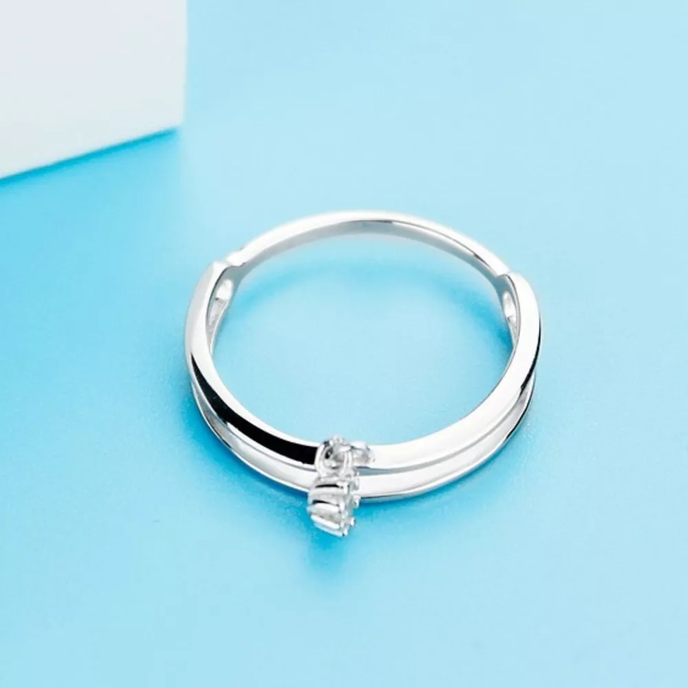 925 Sterling Silver Double Layered Ring, image 6