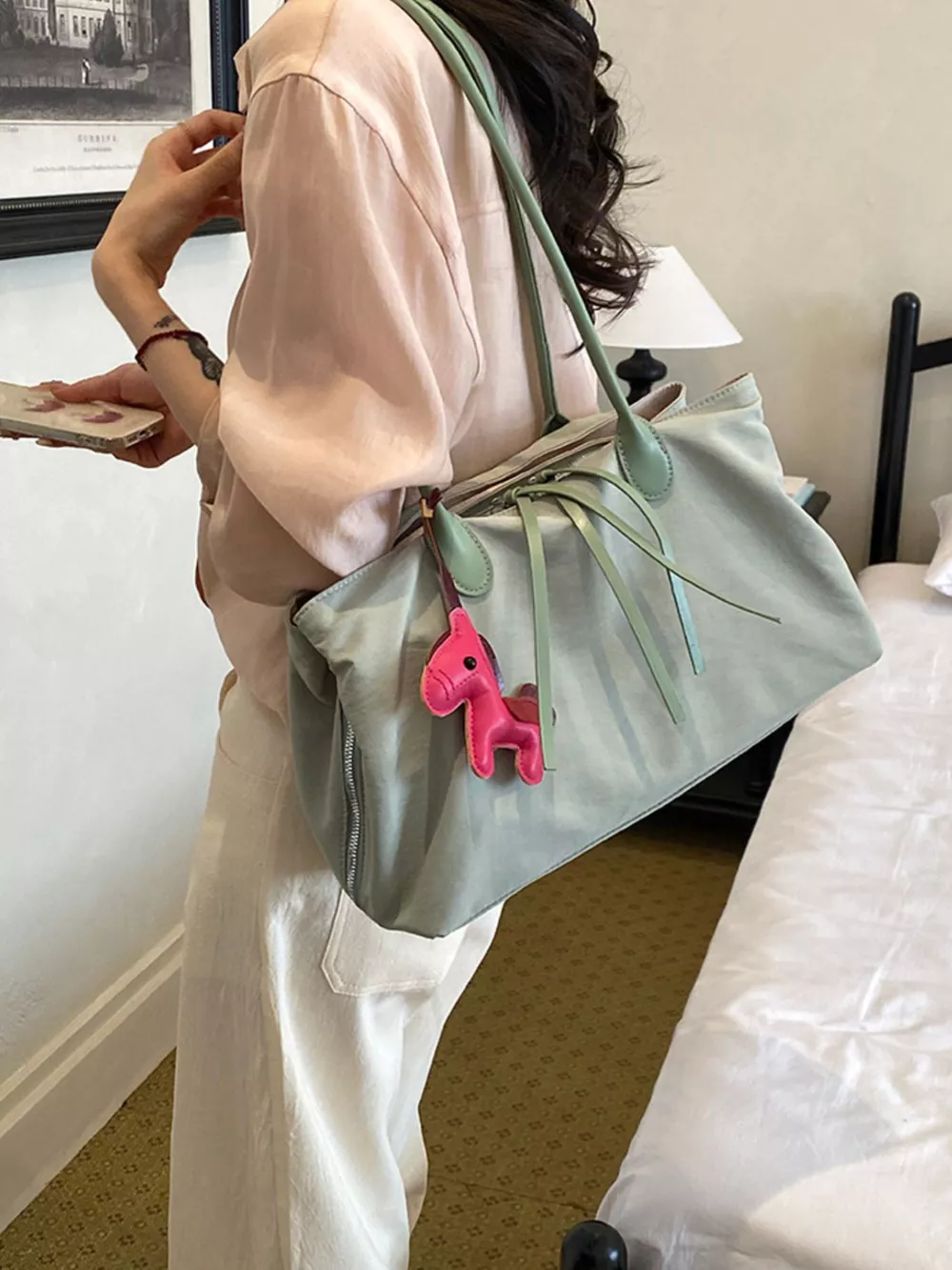 Lightweight Canvas Shoulder Bag, image 6