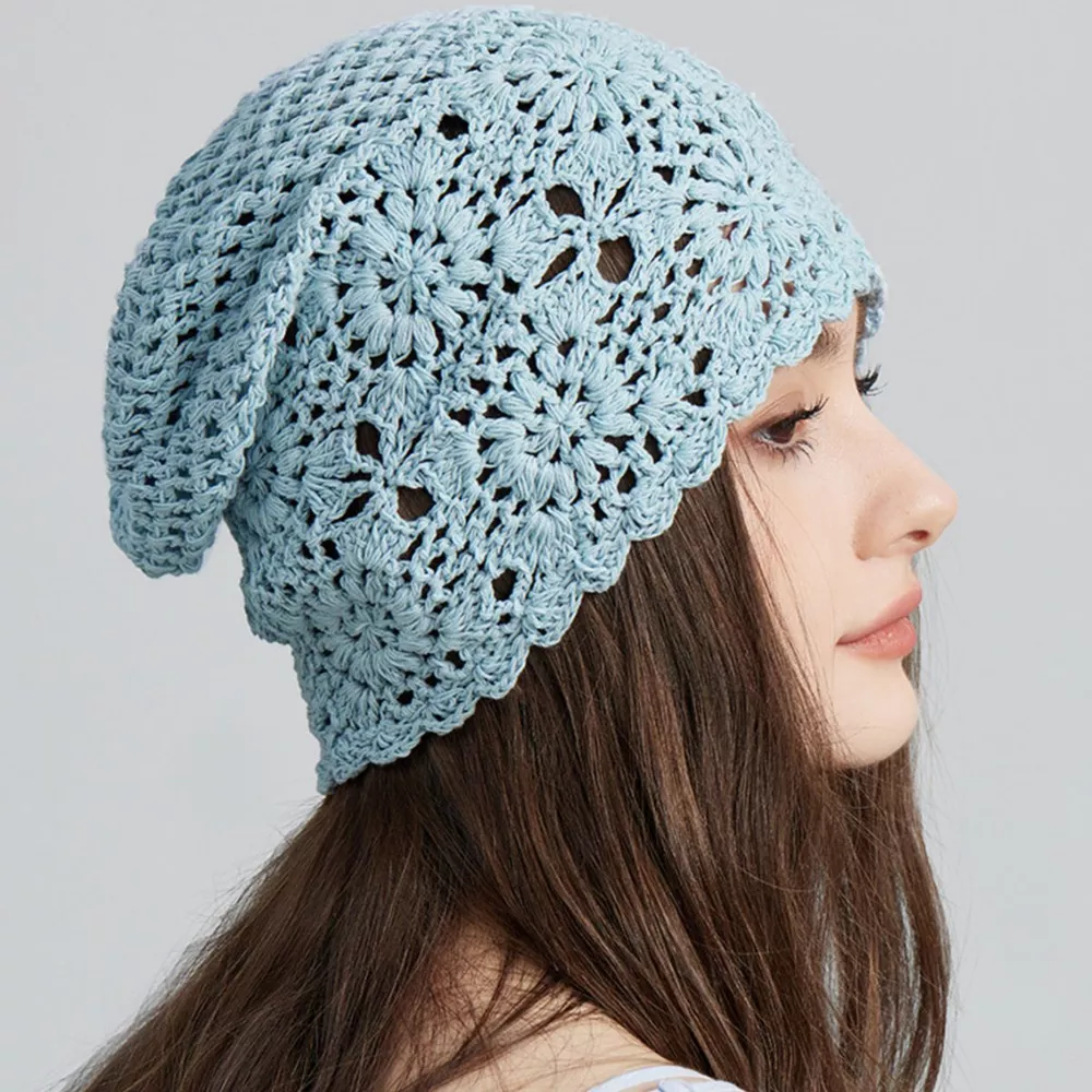 Crochet Floral Beanie Hat, image 3