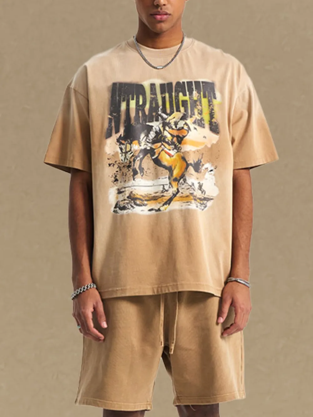 Men's Graphic Round Neck Half Sleeve T-Shirt, image 2