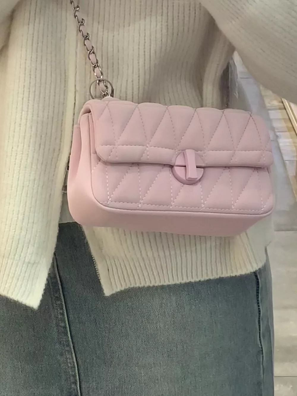 Quilted Flap Chain Crossbody Bag, image 5