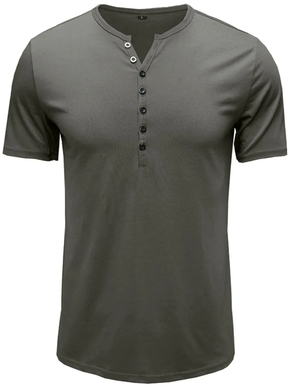 Men's Classic Henley Short Sleeve Polo Shirt, image 7