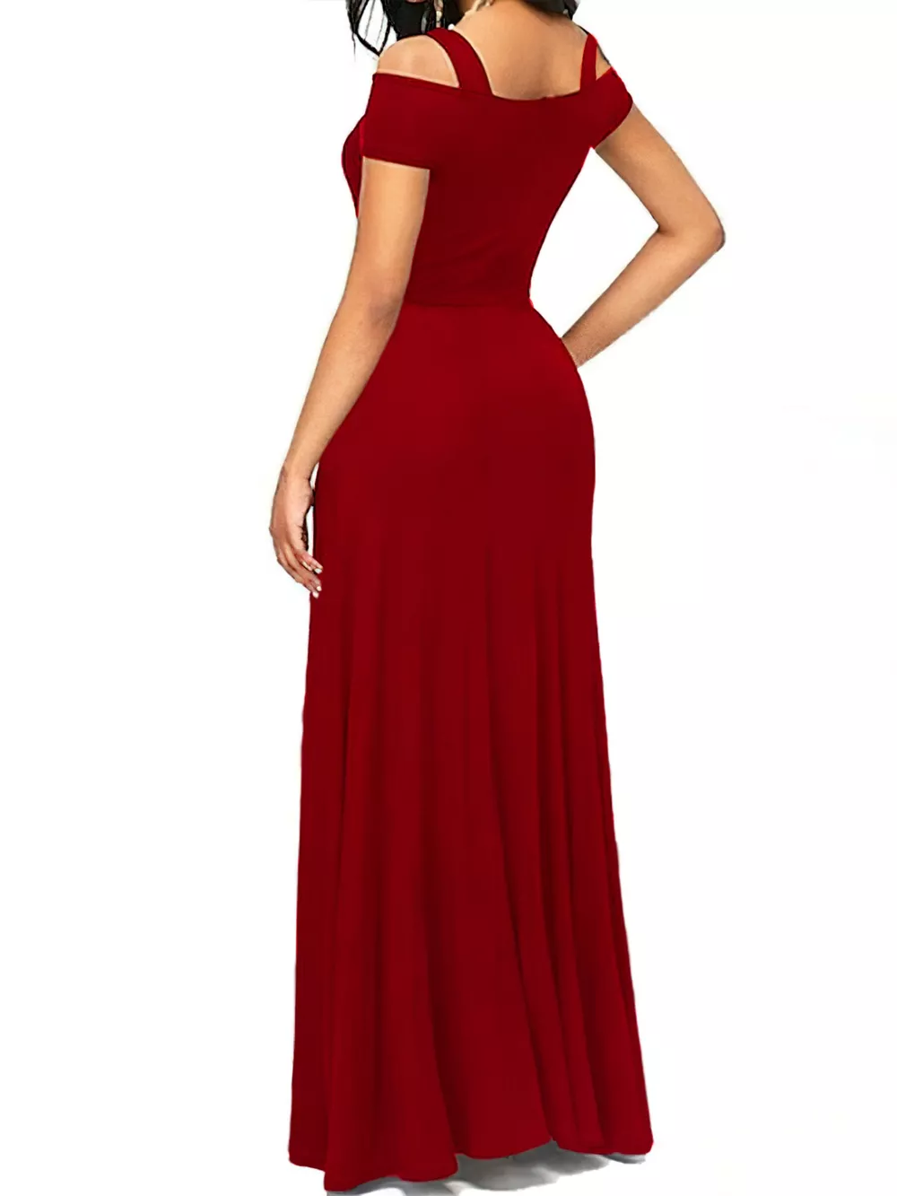 Elegant Off-Shoulder Slit Maxi Dress, image 21