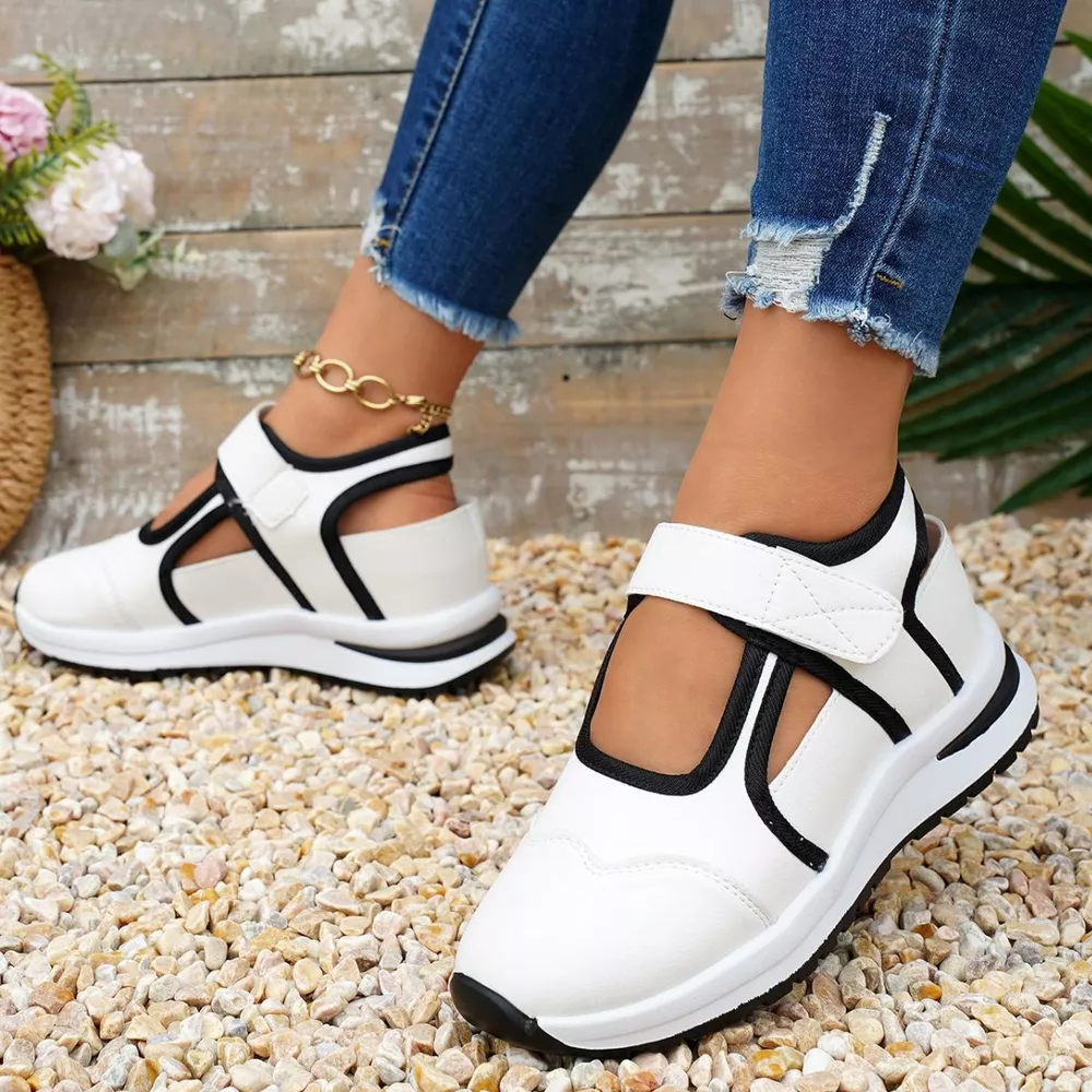 Round Toe Contrast Sneakers, image 6