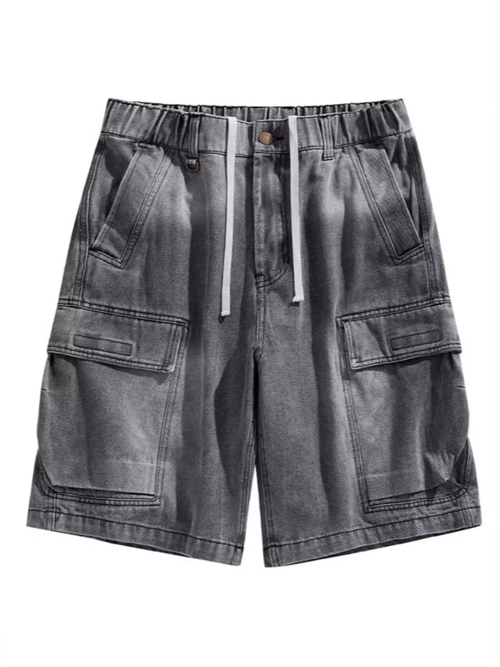 Men's Vintage Wash Cargo Demin Shorts
