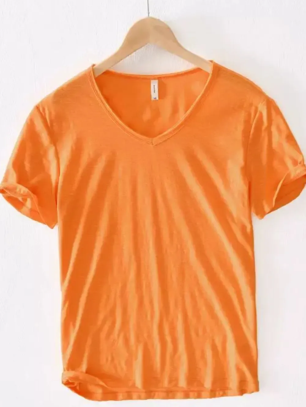 Men's Plus Size V-Neck Short Sleeve T-Shirt, image 4