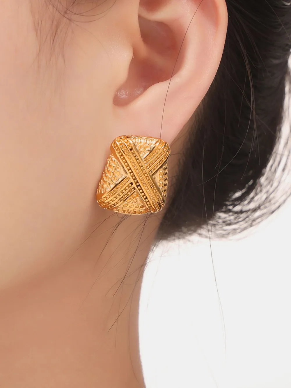 Titanium Steel Geometric Shape Earrings, image 5