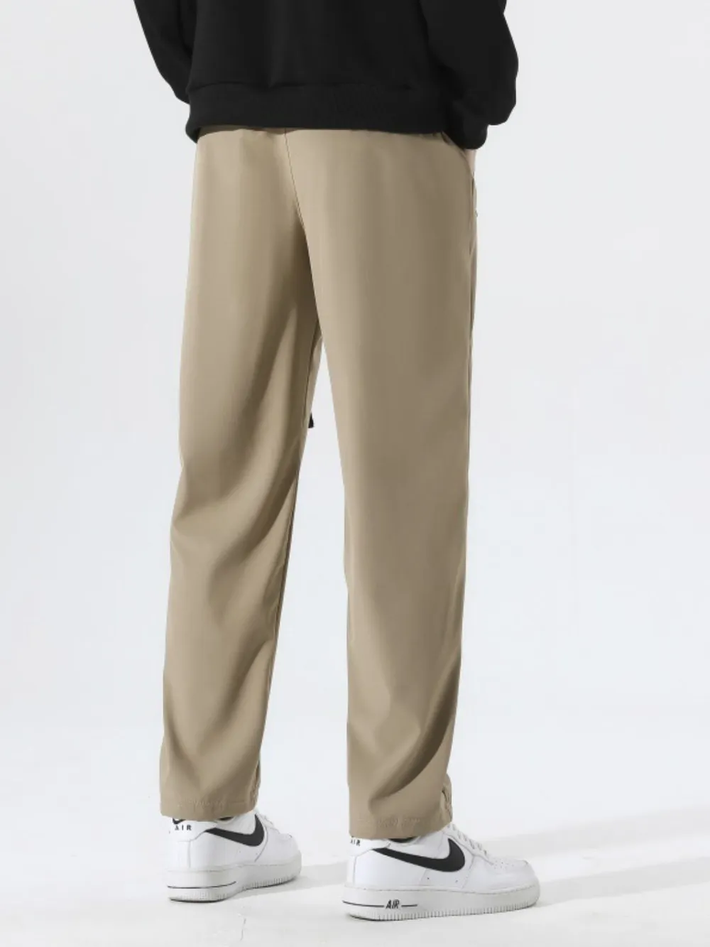 Men's Plus Size Solid Loose Fit Pants, image 6