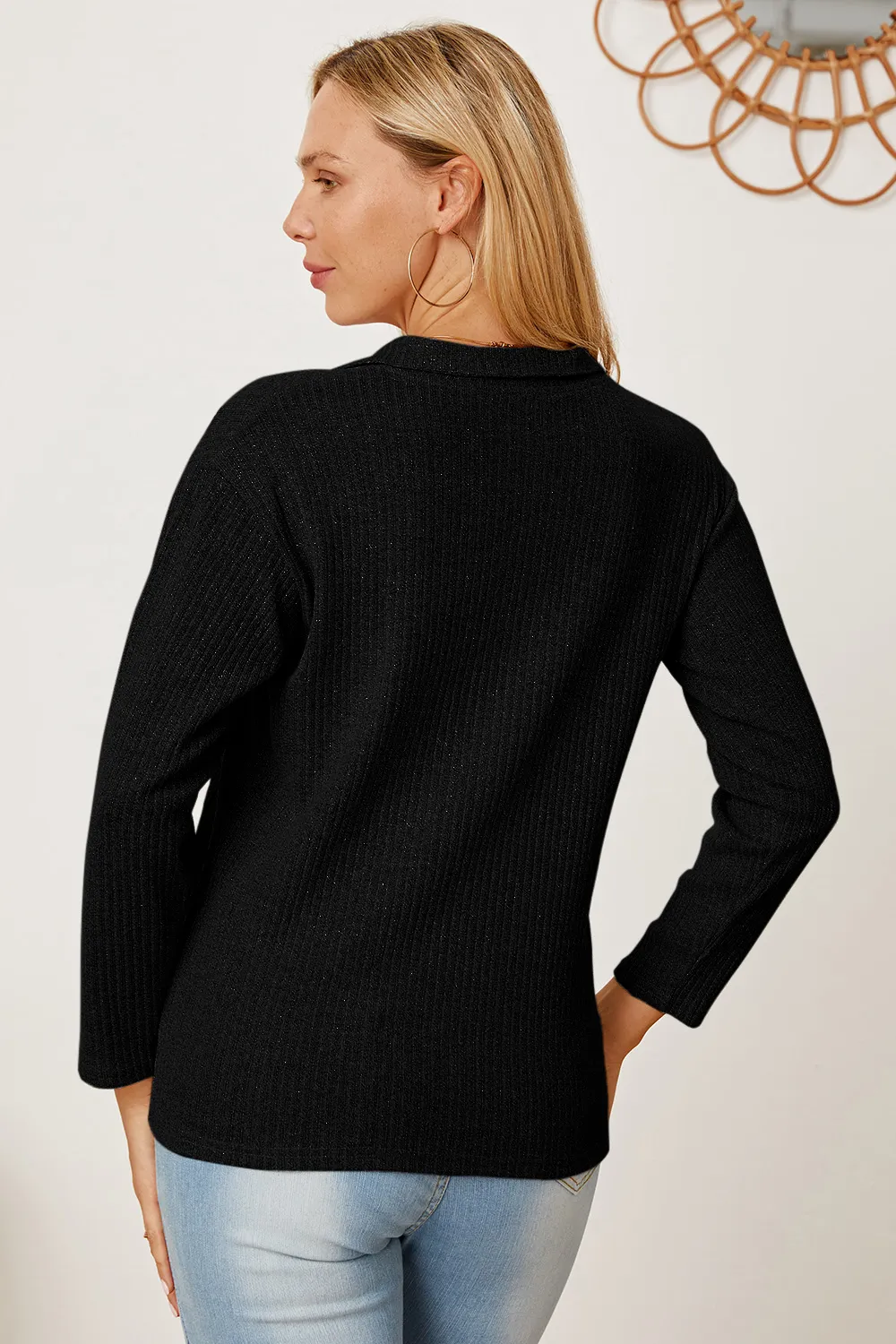 Collared Neck Dropped Shoulder T-Shirt, image 13