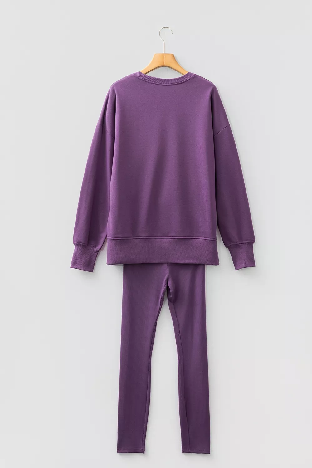 Side Slit Long Sleeve Sweatshirt and Pants Set, image 8