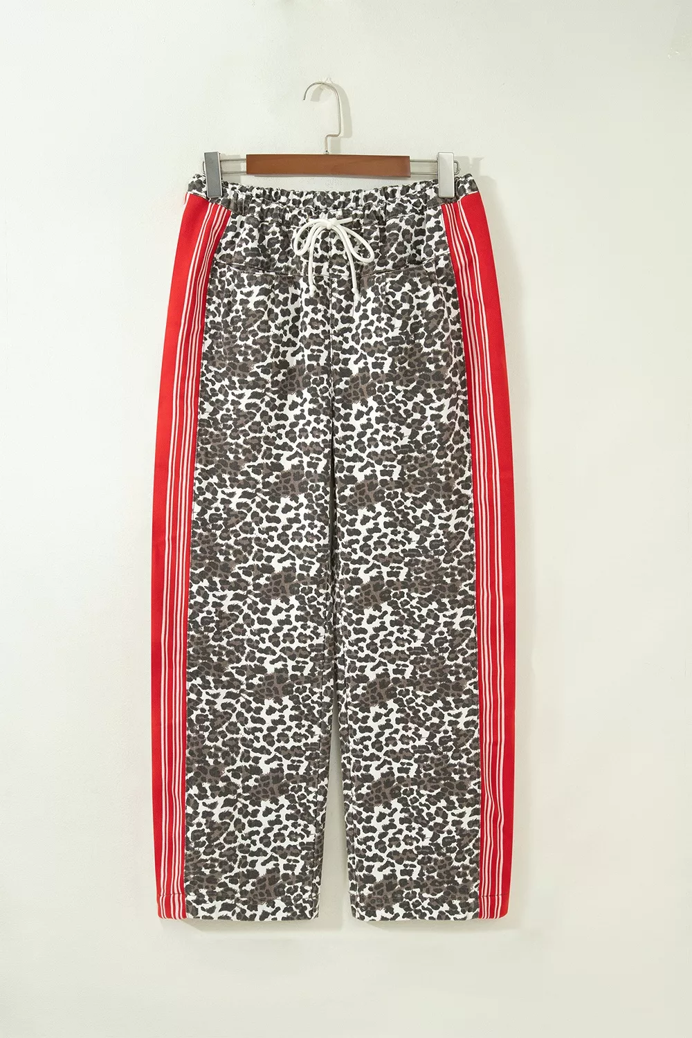 Leopard Patchwork Elastic Waist Jeans, image 6