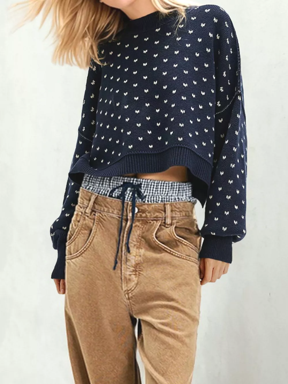 Heart-Patterned Round Neck Sweater, image 5