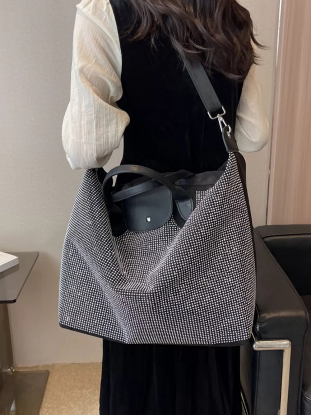 Rhinestone Embellished Crossbody Bag, image 6